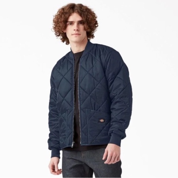 Dickies Diamond Quilted Jacket NWOT Work Coat Outdoors Zip Men’s 2 extra large - Picture 3 of 14